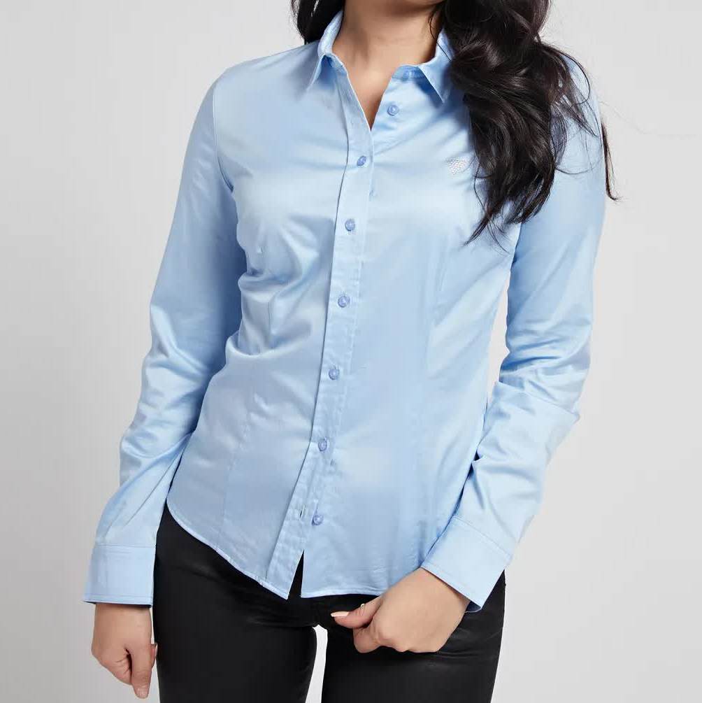 Camicia azzurra Guess - Carlabbigliamento