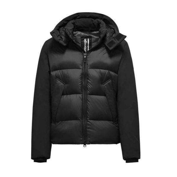 Piumino nero bimaterico Bomboogie