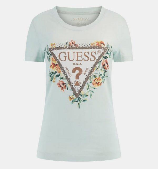 Maglietta logo fiori Guess - immagine 4