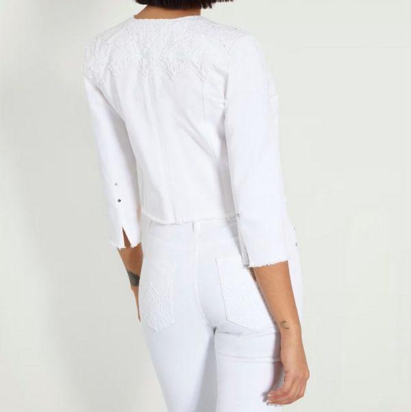 Giacca denim bianco con pizzo Guess - immagine 3