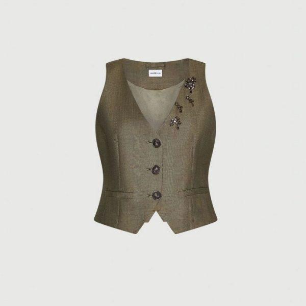 Gilet in saglia fluida Marella - immagine 4