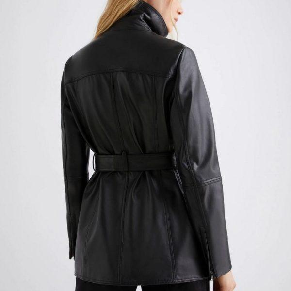 Giacca in pelle nera Marella - immagine 3