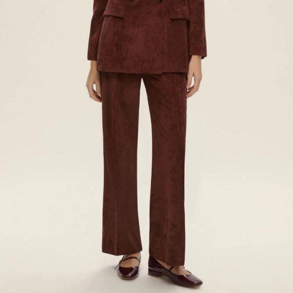 Pantalone dritto in velluto Emme