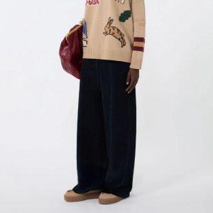 Pantaloni in velluto a coste blu Weekend Max Mara