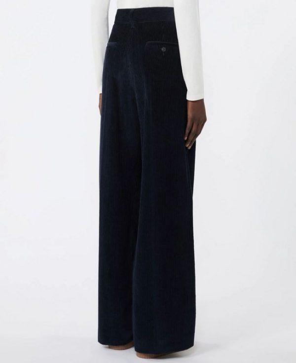 Pantaloni in velluto a coste blu Weekend Max Mara - immagine 3