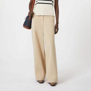 Pantaloni in gabardina beige Weekend Max Mara