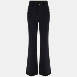 Pantalone svasato vita alta nero Guess