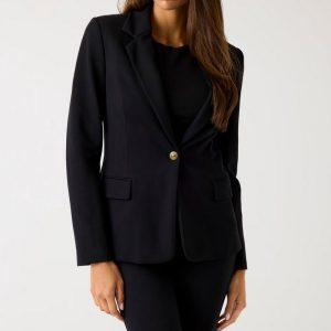 Giacca monopetto nera Guess