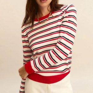 Maglia a righe in viscosa stretch Emme