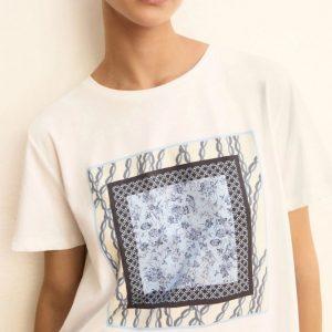 T-shirt con stampa blu Emme