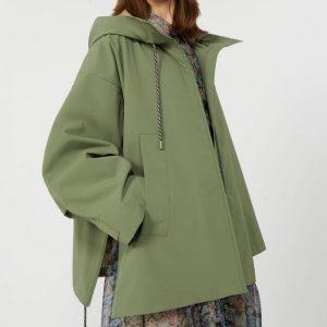 Giacca a vento in tessuto antigoccia verde oliva Weekend Max Mara