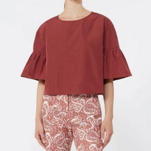 Shop 12 28 Marzo 2026 Blusa crop in taffettà di cotone Weekend Max Mara
