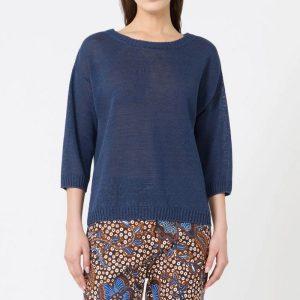 Shop 7 27 Marzo 2026 Maglia over in filato di lino blu Weekend Max Mara