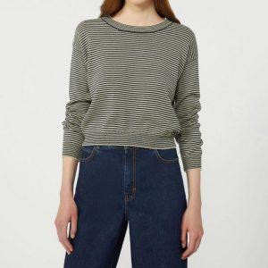 Maglia girocollo a righe in cotone Weekend Max Mara