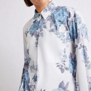Camicia oversize in popeline stretch Marella