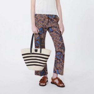 Pantalone in stuoia di cotone stampato Weekend Max Mara