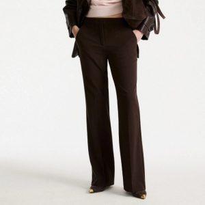 Pantalone stretch marrone in misto viscosa Marella