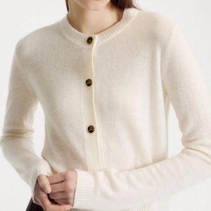 Cardigan panna in puro cashmere Marella