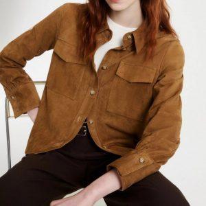Shop 7 1 Ottobre 2026 Giacca-camicia scamosciata ocra Marella