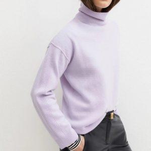 Maglia lilla a collo alto Emme