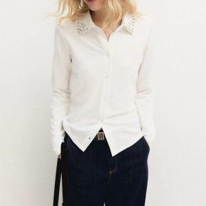 Camicia bianca in piquet Emme