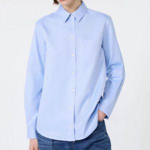 Camicia azzurra in Oxford di cotone Weekend Max Mara